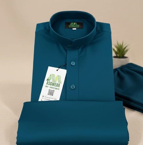 ASGWEAR Premium Teal Kameez Shalwar (For Boys)