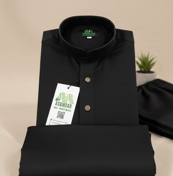 ASGWEAR Onyx Black Shalwar Kameez for Boys