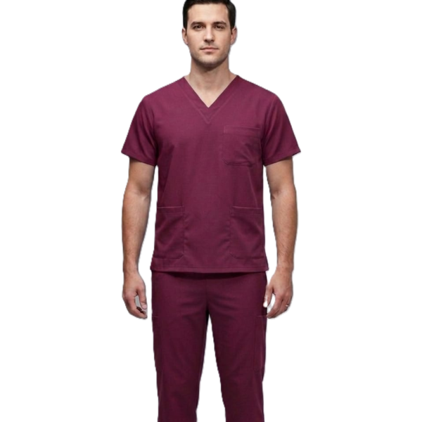ASGWEAR Health Premium Maroon Medical Scrub