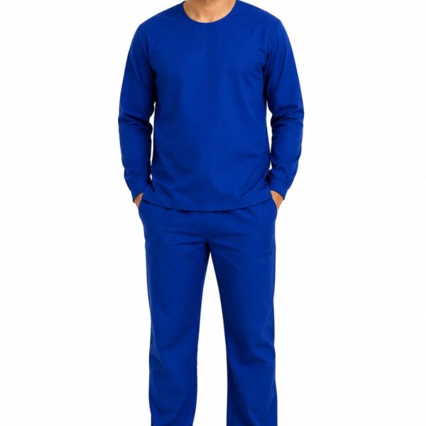 Royal Blue Round Neck Full Sleeves 305 (Wrinkle Free Stretchable)