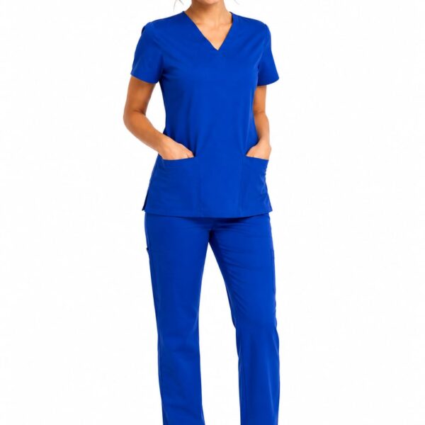 Women’s Royal Blue Scrubs – 305 (wrinkle free stretchable)