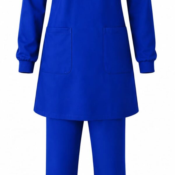 Long Abaya Dress Royal Blue Scrub – 305 (wrinkle free stretchable)